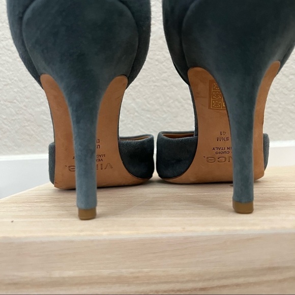 Vince Blue Jay Celeste D'Orsay Suede Pump Heels 9.5 - Picture 7 of 9